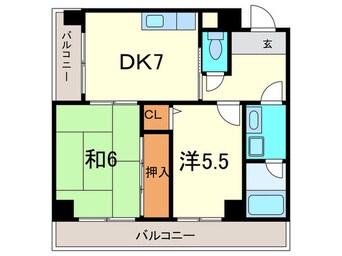 間取図 アモル甲東園