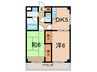ハイツヤマト３ 2DKの間取り