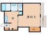 ｴﾌﾌｨｰﾙﾄﾞ 1Kの間取り