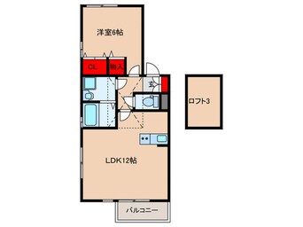 間取図 スト－ク小野原Ｂ棟