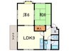 サイラント甲風園 2LDKの間取り
