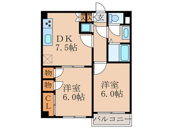間取図 セント・アミュ－