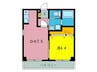 GENKI　ハウス 1DKの間取り