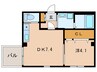 GENKI　ハウス 1DKの間取り
