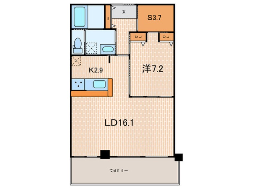 間取図 ｻﾞ･ﾚｼﾞﾃﾞﾝｽ芦屋ｽｲｰﾄ(1217)