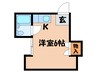 ハイム森 1Kの間取り