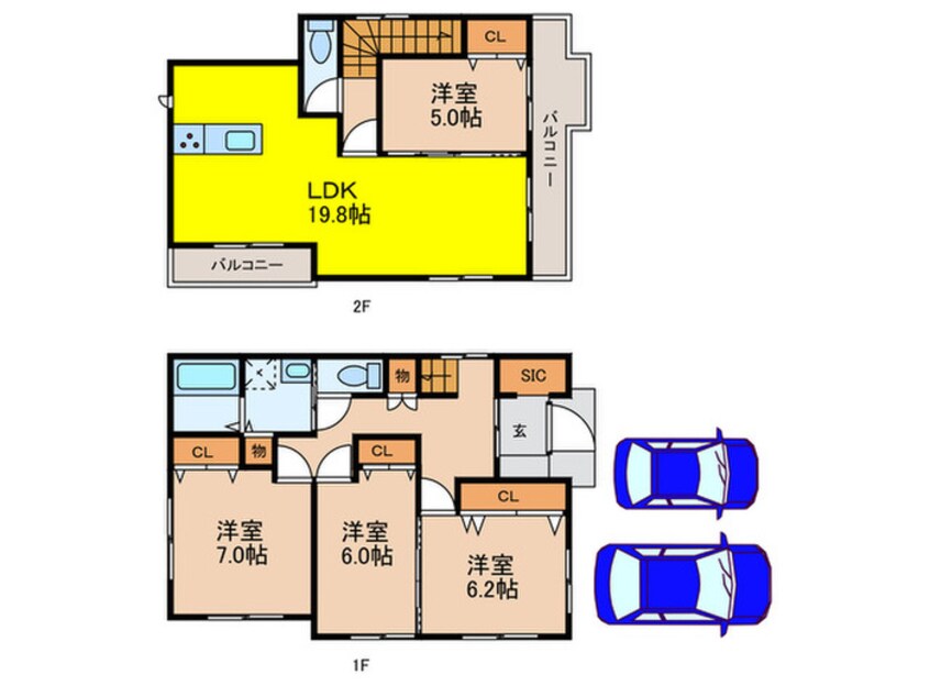 間取図 ファミリエ北摂A棟