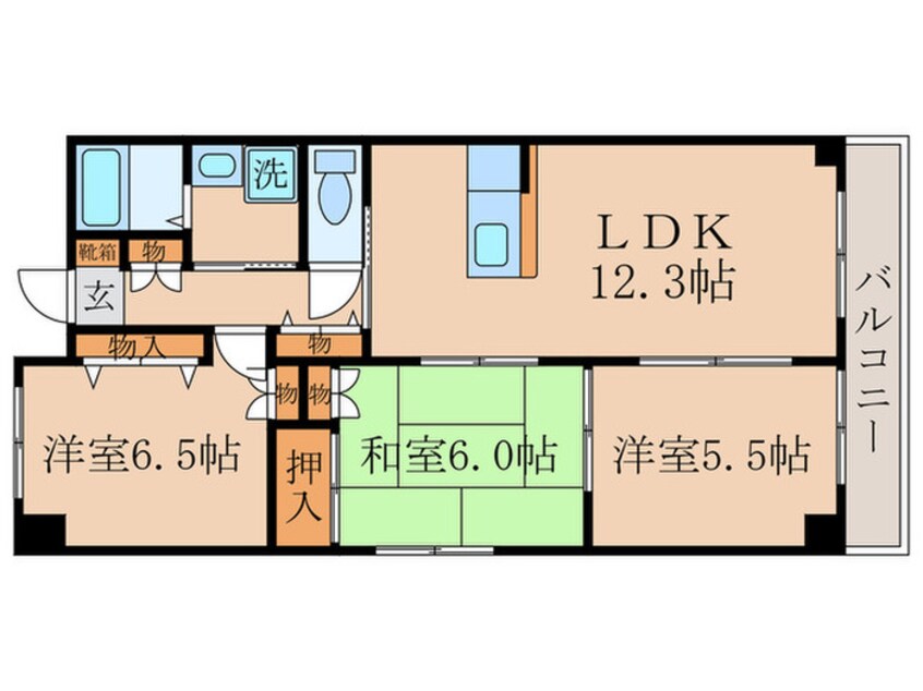 間取図 オリュザ西大手