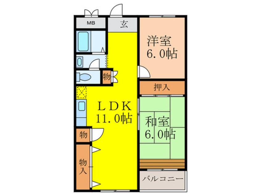 間取図 マンションサルナート