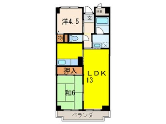 間取図 グレ－ス武庫之荘