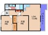 阪神ﾊｲｸﾞﾚｰﾄﾞﾏﾝｼｮﾝ７番館 2LDKの間取り
