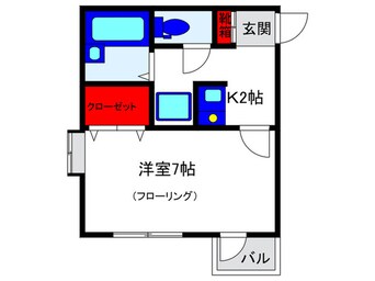 間取図 ＣＯＭＯＲＩＳＴＡＲ豊中