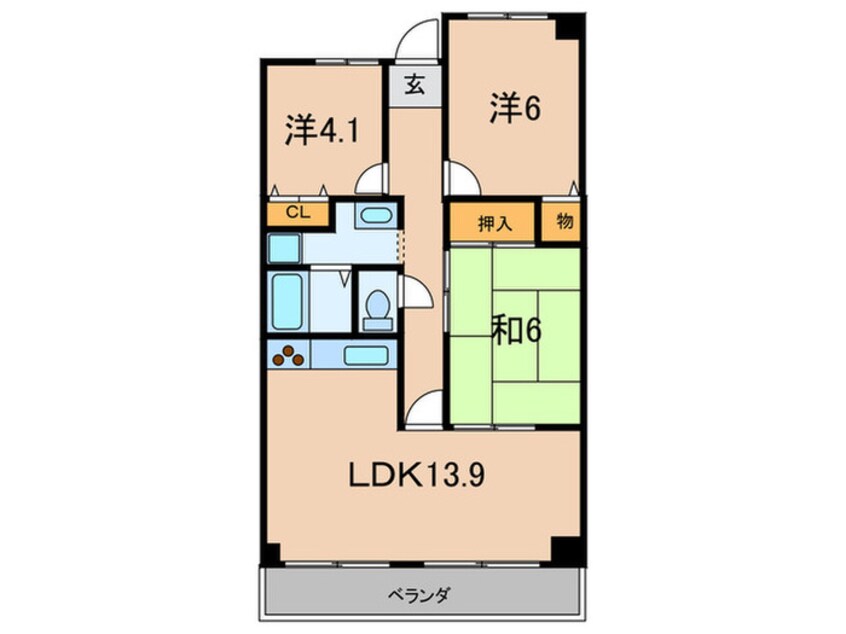 間取図 セゾン日野