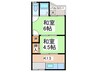 桜荘 2Kの間取り