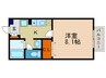 セジュール向日葵 1Kの間取り