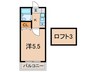 サニ－ウェル鈴蘭 1Kの間取り