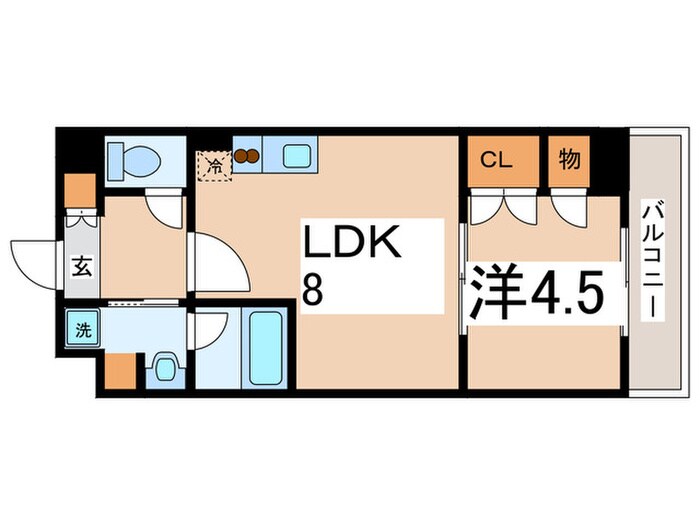 間取り図 エスティメゾン南堀江