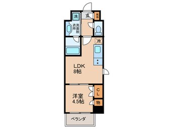 間取図 エスティメゾン南堀江