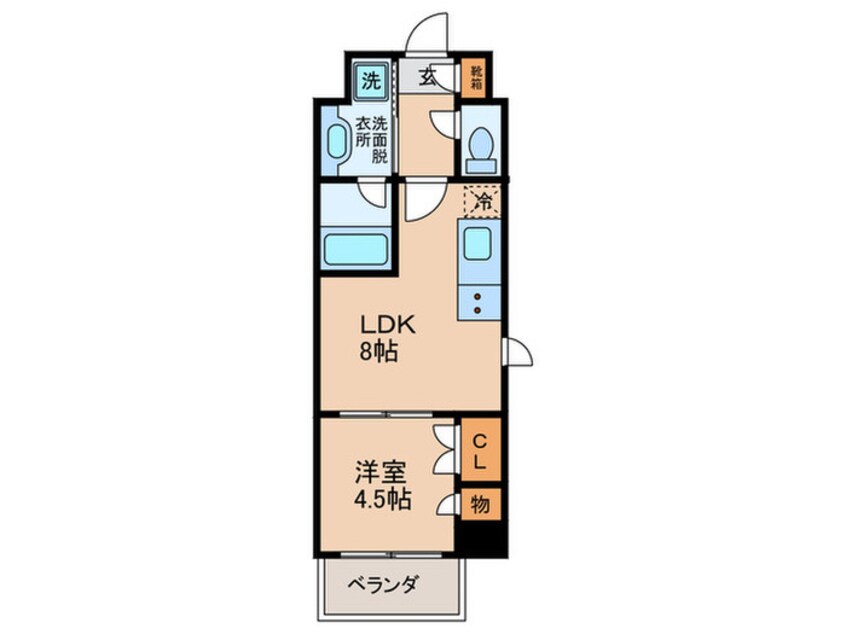 間取図 エスティメゾン南堀江
