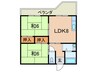 甲陽マンション 2LDKの間取り