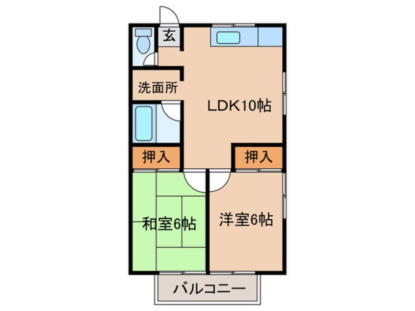 間取図 ヒルポイント春日丘Ａ