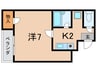 シュトワ大石 1Kの間取り