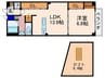 More河原町Ⅱ 1LDKの間取り