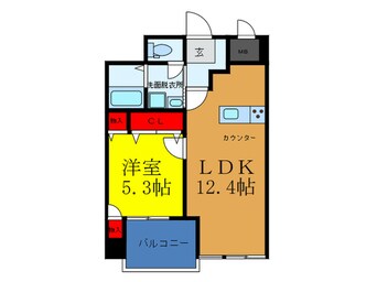 間取図 ﾊﾟﾚｽ東洋6号館
