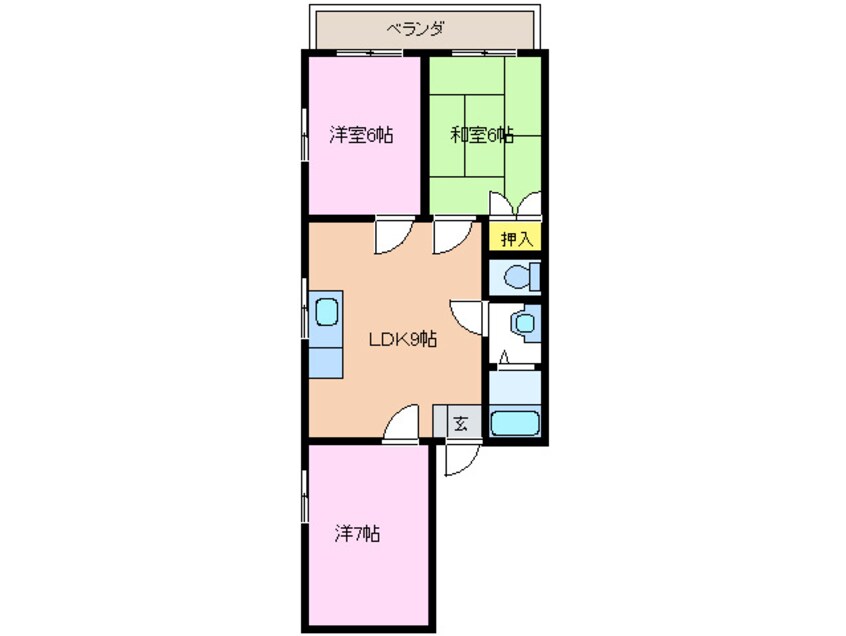間取図 マンション大橋