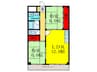 アーバン水尾 2LDKの間取り
