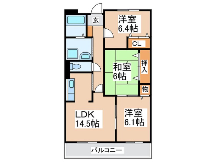 間取図 メゾンエスポワ－ル