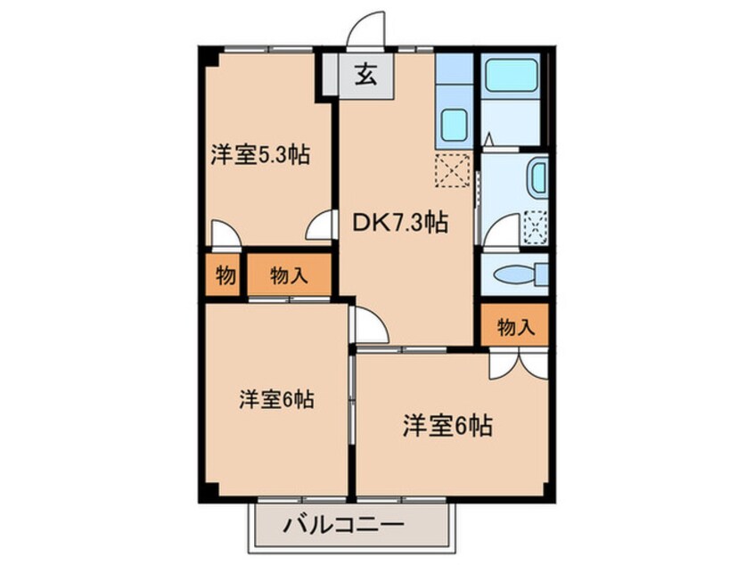 間取図 シ－サイドナガイⅠ