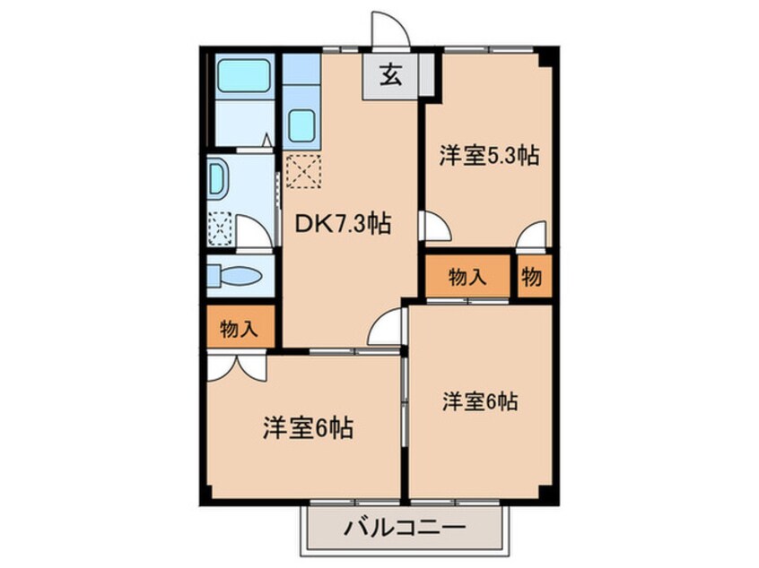 間取図 シ－サイドナガイⅠ