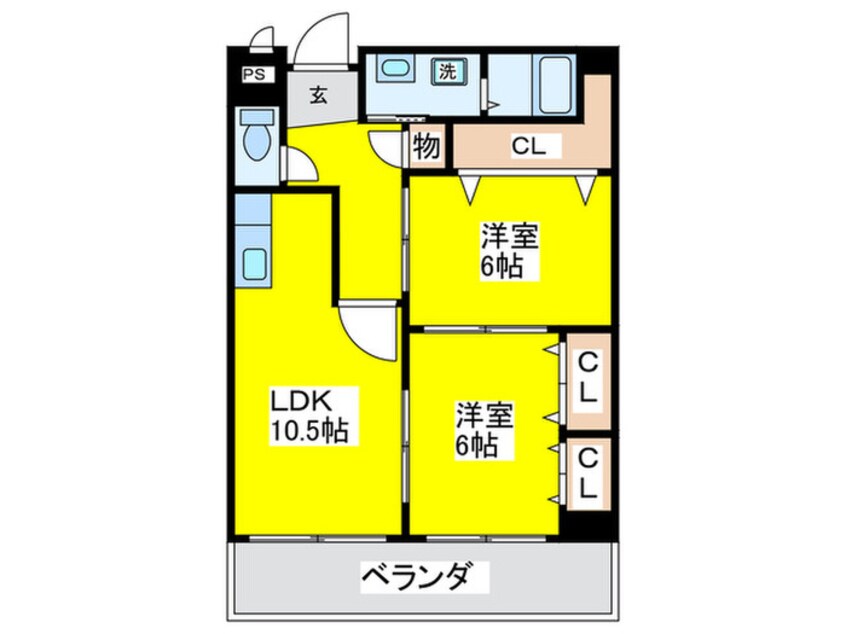 間取図 ルミナール南堀江