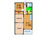 グリーンパーク鶴見 3DKの間取り