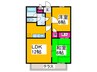 モアクレスト白鷺パ－トⅡ 2LDKの間取り