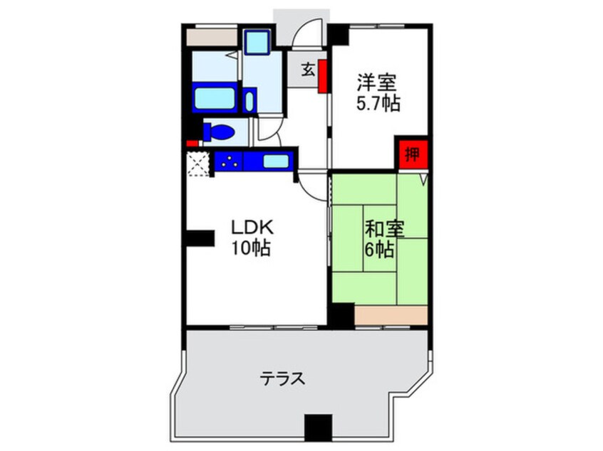 間取図 エトレ豊中（７０４）