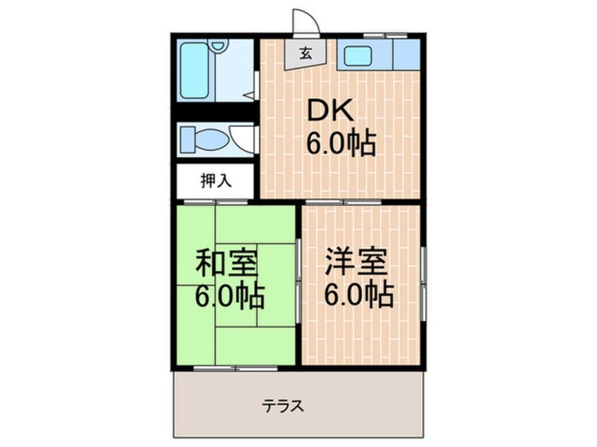 間取図 コ－ポ松本Ⅱ