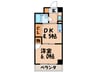 グリ－ンヒルⅡ 1DKの間取り