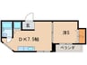 エステ－ト甲子園口Ⅲ 1DKの間取り