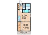 GARDENIA東住吉 1LDKの間取り