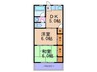 長岡マンション 2DKの間取り