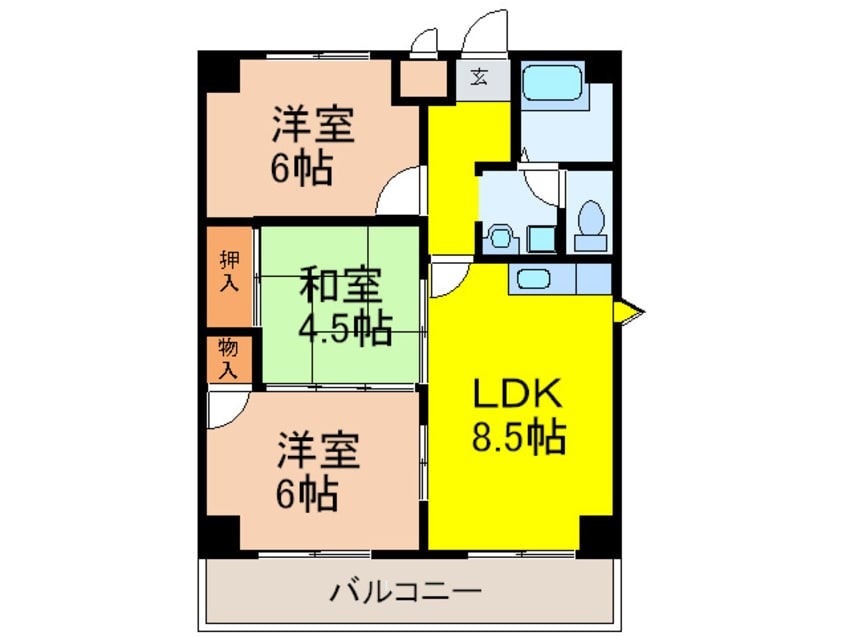 間取図 カルム東豊中