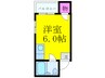 布井ハイツ豊新 1Rの間取り