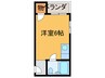 布井ハイツ豊新 1Rの間取り