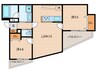 グルーブ明石大蔵 2LDKの間取り