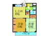 大東マンションⅡ 2LDKの間取り