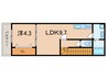 ジーメゾン垂水 1LDKの間取り