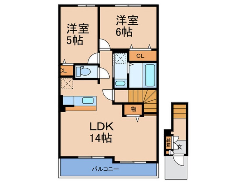 間取図 ルワンジュ草尾Ⅱ