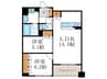 ジオ烏丸五条（１００３） 2LDKの間取り